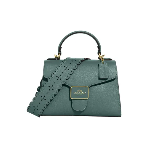COACH Перец Кожа Сумка Сумка через плечо Сумка через плечо Маленькая Женская Чернила Зеленая