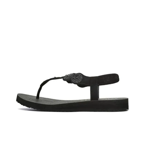 Skechers Meditation Пляжные сандалии Женские Чисто черный
