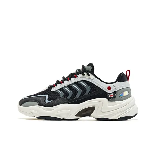 Erke Seeking Light Low Топ Беговые кроссовки Мужской Черный Белый