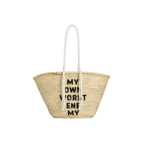 CELINE Raffia Корзина Сумка Плечевая Сумка Женская Бежевая