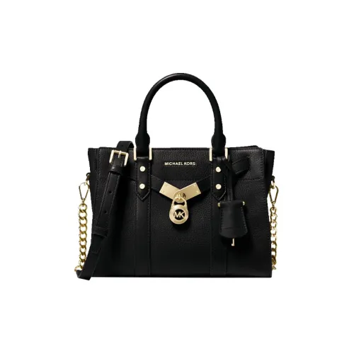 MICHAEL KORS Nouveau Hamilton Коровья кожа Сумка через плечо Маленькая Женская Чисто черная