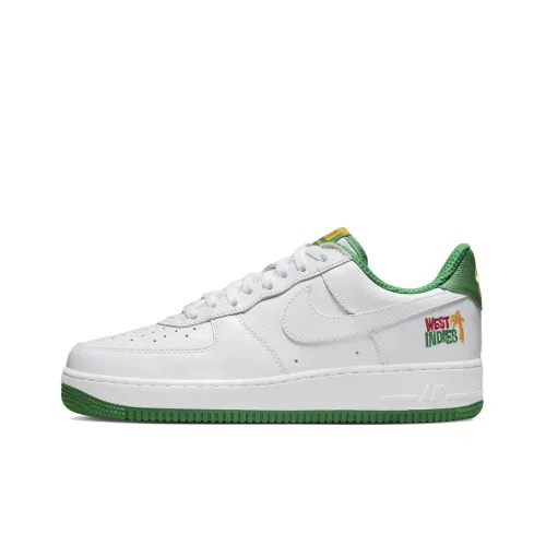 Nike Air Force 1 Low Топ Скейтборд Кроссовки Унисекс Белый Зеленый