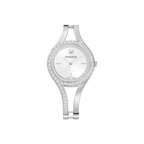 Swarovski UptownEternal Коллекция Наручные часы Кварцевый механизм Ремешок из нержавеющей стали 30 мм Серебристый циферблат Женские часы