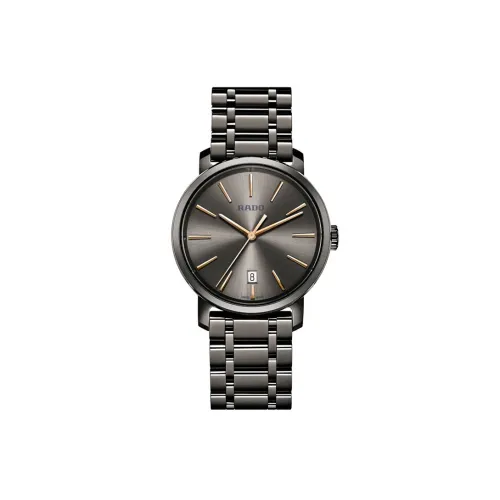 RADO DiaMaster Collection Кварцевый механизм Мужские часы Часы 40 мм Серый циферблат Керамика Чехол для часов Керамика Ремешок