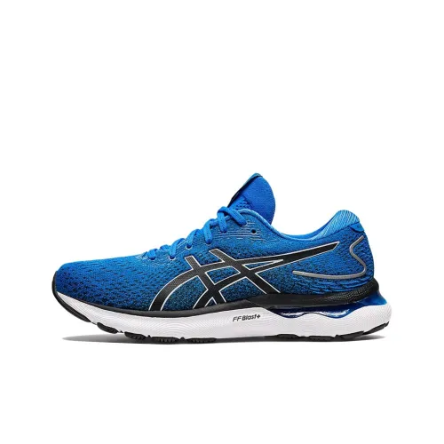 Asics Gel Nimbus 24 Low Топ Беговые кроссовки Мужские Синий Черный