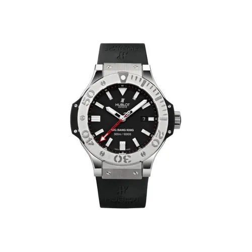 HUBLOT Автоматический Механический Механизм Мужские Часы Циферблат 48 мм Черный Титан Корпус Часы Резиновый Ремешок 322.LX.100.RX