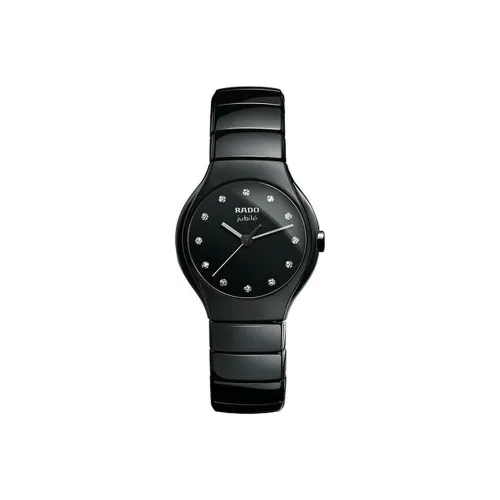 RADO Realme Collection Кварцевый механизм Женские часы 40 мм Черный циферблат Керамические корпуса Керамический ремешок
