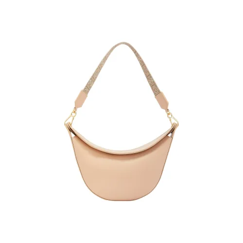 LOEWE Luna Жаккардовая ткань Сатин Коровья кожа Сумка на плечо Сумка Сумка через плечо Женская Цвет телесный