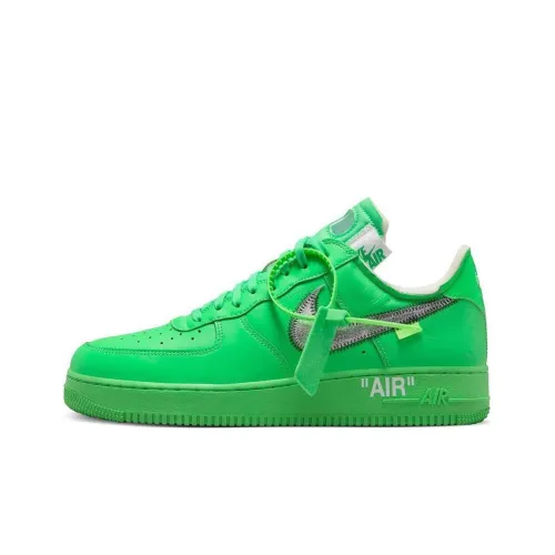 OFF Белый x Nike Air Force 1 'Зеленый' Низкие Скейтборд Кроссовки Унисекс Зеленый