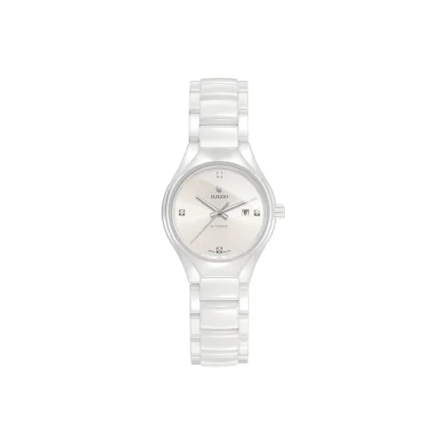 RADO Realme Collection Автоматический Механический Механизм Женские Часы 30 мм Белый Циферблат Керамические Оправа Керамический Ремешок