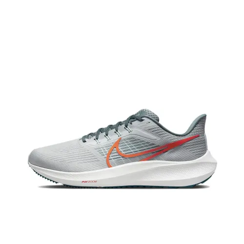 Nike Air Zoom Pegasus 39 Амортизаторы Slip-resistant Abrasion-resistant Низкий топ Марафон Беговые кроссовки Мужские Серый