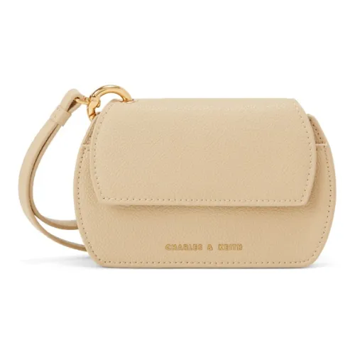 CHARLES KEITH ПУ (полиуретан) Монетница Держатель для карт кошелек Мини Женский Бежевый Черный
