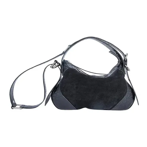 By Far Сумка через плечо из коровьей кожи женская черная