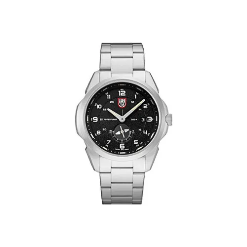 LUMINOX Кварцевый механизм Мужские часы Часы 42 мм Черный циферблат Корпус из нержавеющей стали Ремешок из нержавеющей стали