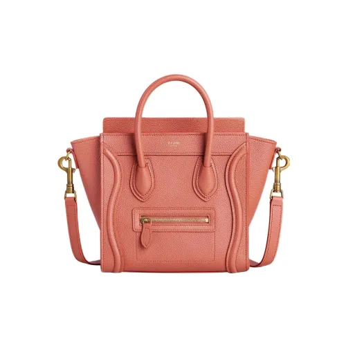 CELINE Сумка из телячьей кожи с улыбающимся лицом сумка через плечо сумка Extra Mini женская розовая