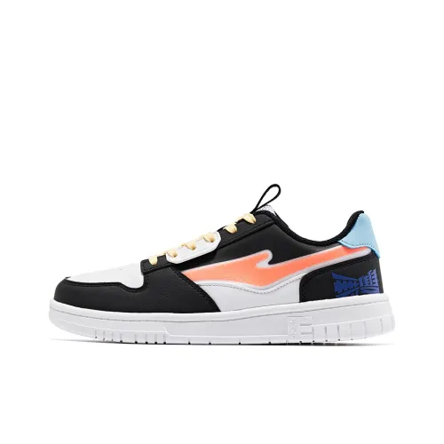 Erke Нет Double Low Top Скейтборд Кроссовки Женские Черный Неон Оранжевый Розовый