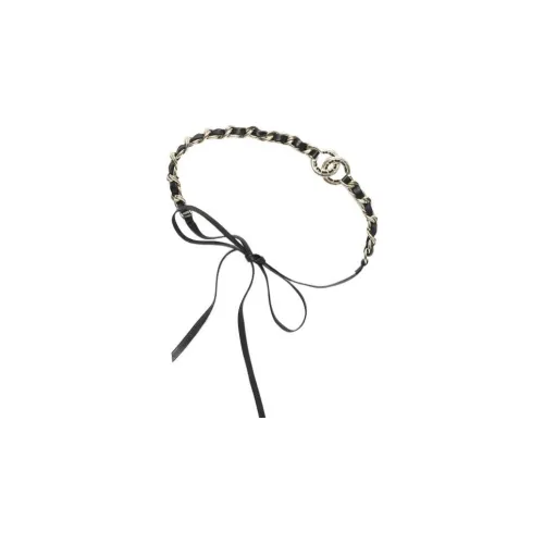 CHANEL Металл, овечья шкура, цепочки для талии, черный, женские