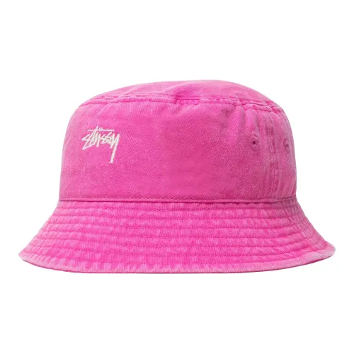 Stussy Cotton Bucket Hats Розовый Унисекс
