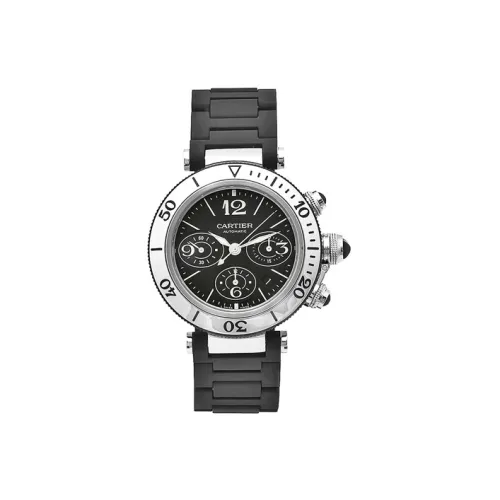 CARTIER Автоматический Механический Механизм Мужские Часы PASHA DE 41,5 мм Черные