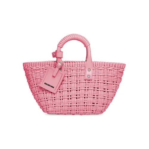 Balenciaga Bistro Хлопковая корзина Сумка через плечо Сумка Сумка Экстра Маленькая Женская Розовая