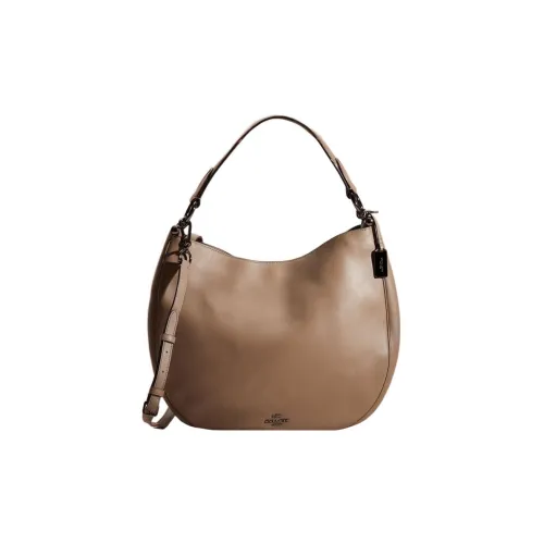 COACH Mae Коровья кожа Сумка через плечо Сумка Большая Женская Светло-коричневая