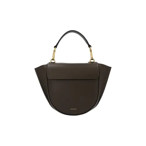 Wandler Телячья кожа Портативный Crossbody Сумка Сумка через плечо Женская Темно-зеленая