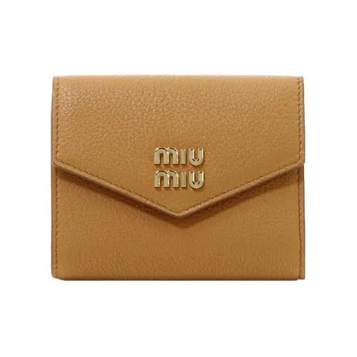MIU MIU Кожа Кошелек Женский Светлый Умбра