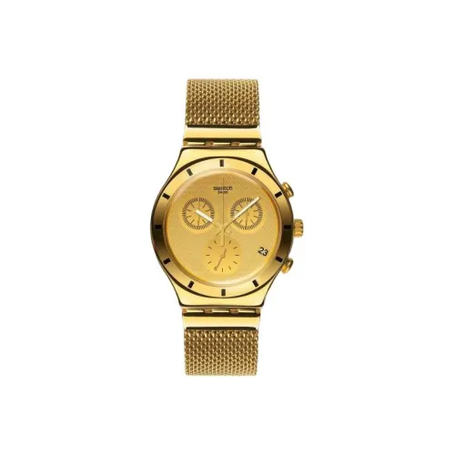 SWATCH Basic Collection Кварцевый механизм Мужские часы Циферблат 40 мм Золото Корпус из нержавеющей стали