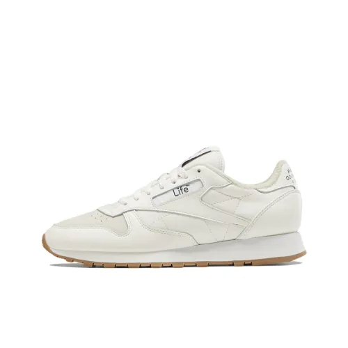 Reebok Classic Leather Low Топ Беговые кроссовки Унисекс Бежево-коричневый