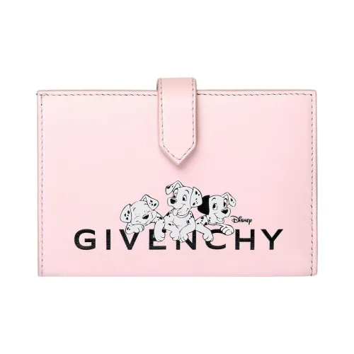 Givenchy Disney Коллаборация Гладкая коровья кожа Держатель для карт Кошелек Женские Многоцветный Цветочный Светло-розовый