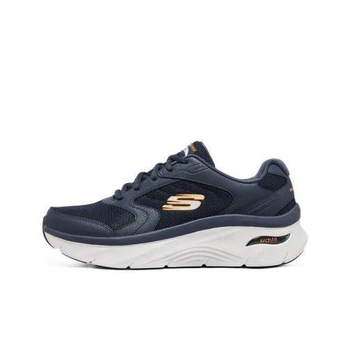 Skechers ARCH FIT D'LUX Низкий Топ Повседневная Обувь Мужская Синяя Оранжевая