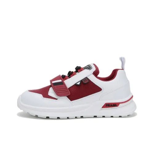 PRADA Дышащая Повседневная Обувь Мужская Белая Фиолетовая