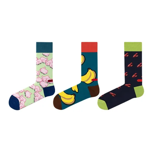 Beats Per Minute 120 3 шт Многоцветные Унисекс Колено высокие Носки