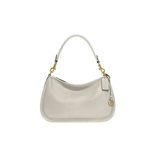 COACH Cary Пескоструйная кожа Сумка через плечо Большая Женская Белая