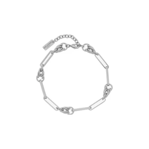 SAINT LAURENT Brass Bracelets Серый Унисекс