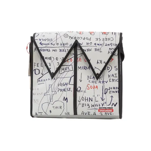 SPRAYGROUND ПВХ Курьерская сумка Сумка через плечо Стандартная Унисекс Экрю