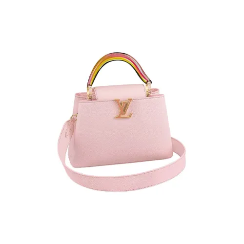LOUIS VUITTON Capucines Коровья кожа Подкладка Капусин Сумка Тоут Сумка Плечевая Сумка через плечо Маленькая Женская Розовая