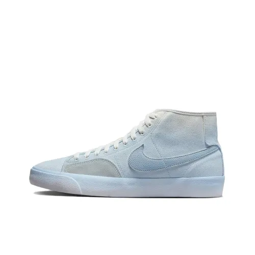 Nike SB Blazer Court MID PRM Slip-Resistant Abrasion-Resistant Легкий MID Скейтбординг Кроссовки Мужской Синий