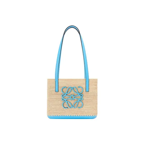 LOEWE Совместное издание Basket из волокна рафии с коровьей кожей одно плечо сумка женское