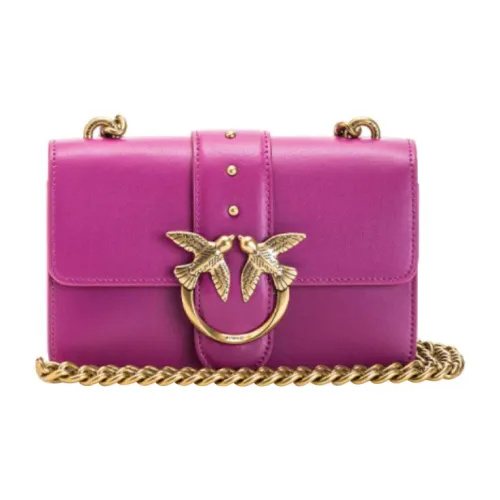 PINKO SIMPLY Коровья кожа Swallow Сумка Сумка через плечо Мини Женская Розовая