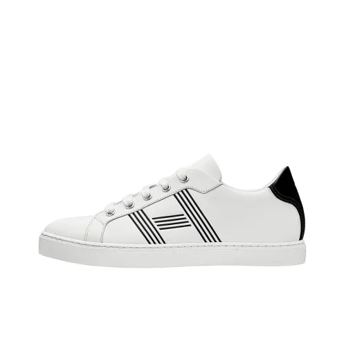 HERMES Avantage Low Топ Повседневная Скейтборд Обувь Женская Белая Черная