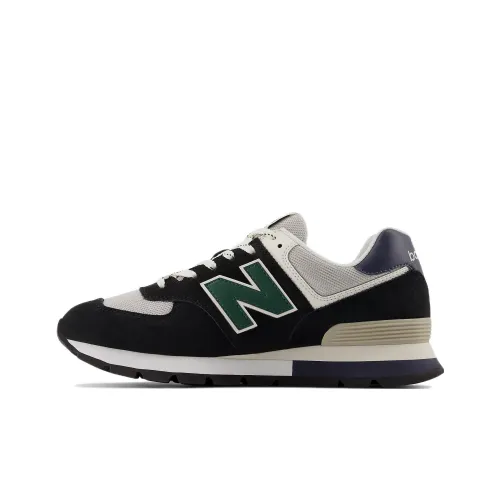 New Balance NB 574 Low Топ Беговые кроссовки Унисекс Черный Зеленый