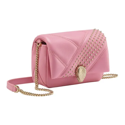BVLGARI Serpenti Cabochon Телячья кожа Сумка через плечо Сумка на плечо Мини Женская Розовая
