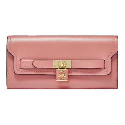 MICHAEL KORS Hamilton Legacy Коровья кожа Кошелек Клатч Большой Женский Розовый