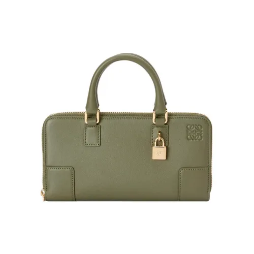 LOEWE Amazona Napa Голень Кожа Сумка Сумка через плечо Сумка через плечо Стандартная Женская Оливково-зеленая