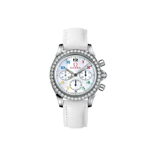 OMEGA Автоматический Механический Movement Женские Часы из Специальной Коллекции 35 мм Белые
