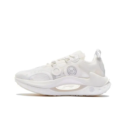 LiNing Shock Absorbers Slip-resistant Abrasion-resistant Breathable Low-top Casual Men's White LiNing Shock Absorbers Противоскользящий Устойчивый к истиранию Дышащий Низкий Топ Повседневный Мужской Белый