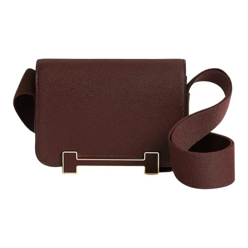 HERMES Geta Козья кожа Деревянные Сандалии Сумка Сумка через плечо Женская