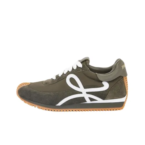 LOEWE Flow Runner Low Топ Спортивная повседневная обувь Женская Зеленая