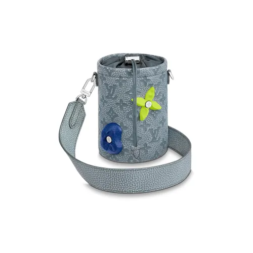 LOUIS VUITTON Сумка-ведро из коровьей кожи сумка через плечо мужская синий зеленый